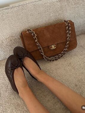 Chanel 26B Dark Brown Ballet Flats